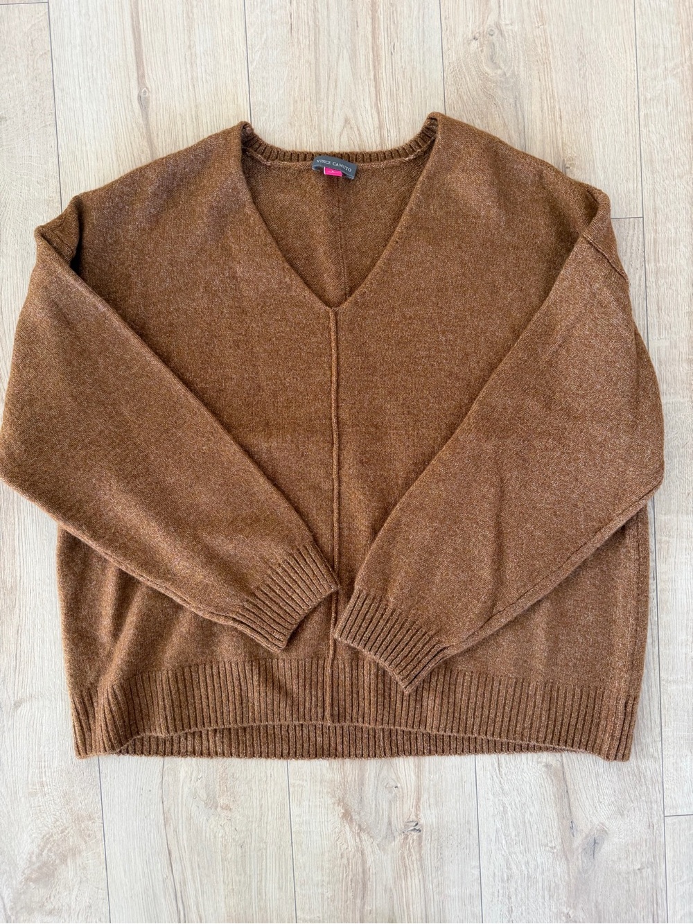 Vince Camuto Women's Brown V-Neck Sweater